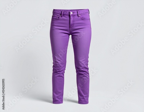female jeans mockup on white background 