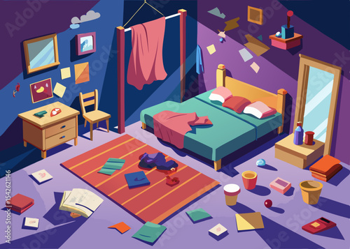 3d room vector
