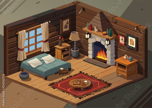 3d room vector