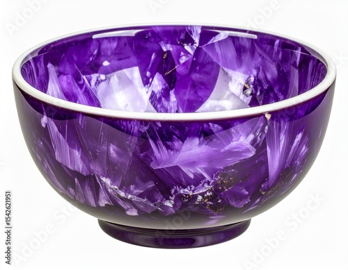 purple bowl isolated on white background