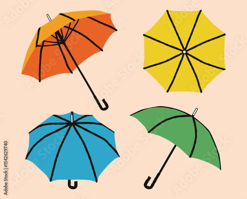 Colorful Umbrella Clipart Collection