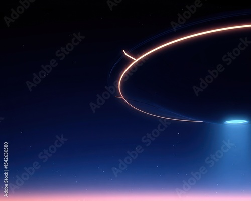 UFO in the night sky