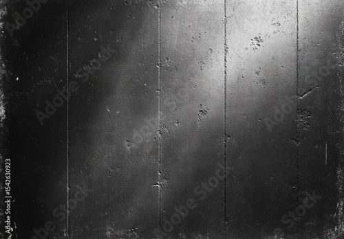 black and white textured surface with subtle light rays and peeling paint creating an abstract moody background