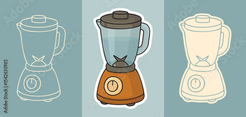 Three styles of Cartoon Ladder Sticker