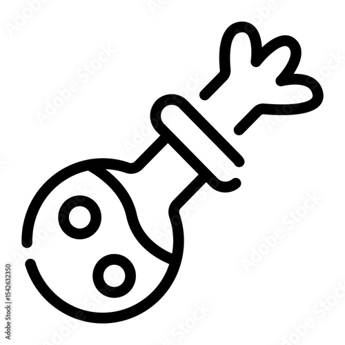 chemical reaction line icon