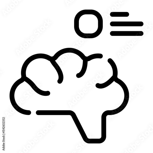 brain study line icon