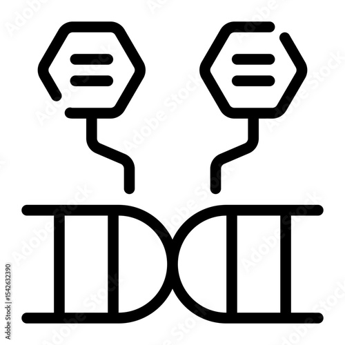 gene editing line icon