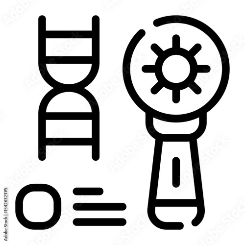 genetic data line icon