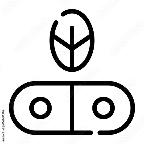 biotech drug line icon