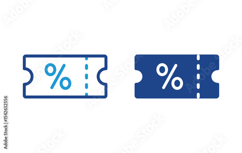 Coupon discount icon sign vector