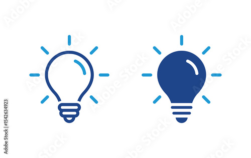Light bulb icon vector	