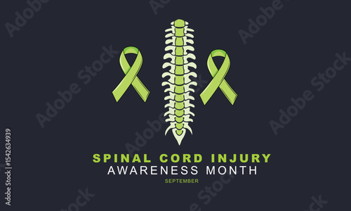 spinal cord injury awareness month. concept design Background.