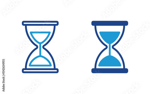 Hourglass timer icon vector