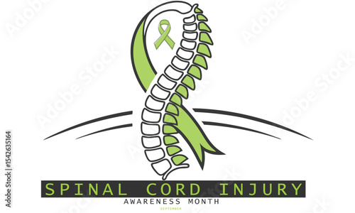 spinal cord injury awareness month. concept design Background.