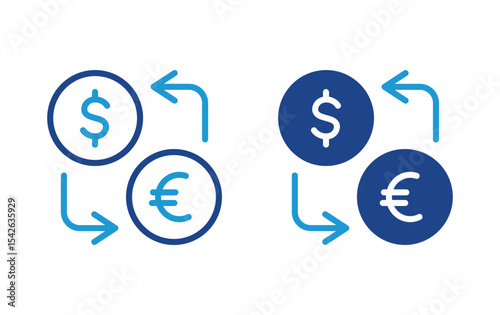 Money exchange icon, Money exchange sign vector	