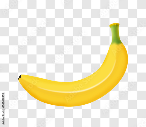 Realistic banana icon. Vector illustration.