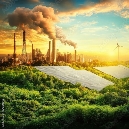 Zero-Emission Manufacturing using renewable energy, energy-efficient processes, and sustainable materials to eliminate carbon emissions from industrial production processes