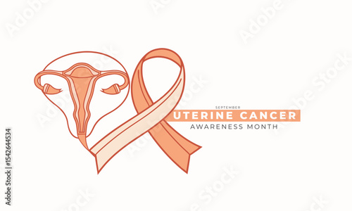 Uterine cancer Awareness month. Uterine cancer concept Design Background.