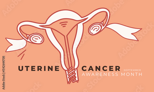 Uterine cancer Awareness month. Uterine cancer concept Design Background.