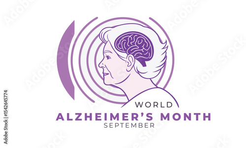 World Alzheimer’s Month. Alzheimer’s concept Design.
