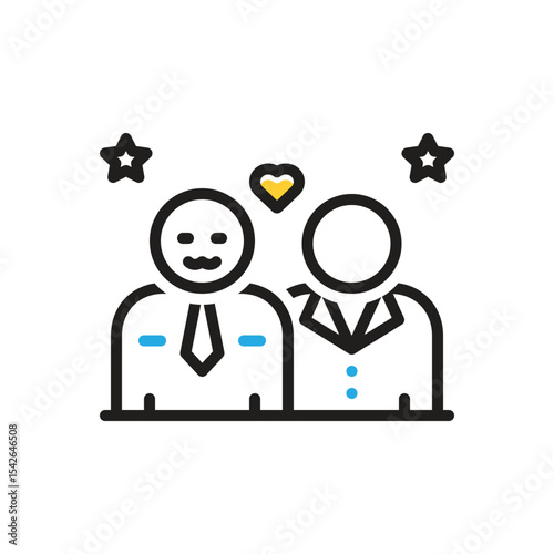Multi color icon for respect