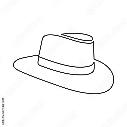cowboy hat line icon