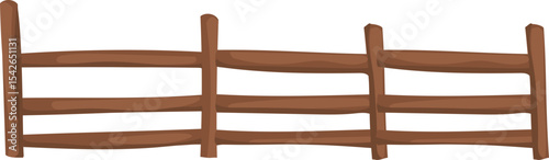 minimal garden fence vector icon for landscaping, garden barrier, or rustic outdoor design
