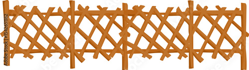 decorative mesh fence vector icon for landscaping, garden barrier, or rustic outdoor design