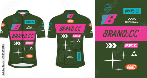 Cycling Jersey Design. Sport Jersey Design Custom Sublimation. Abstract Background.