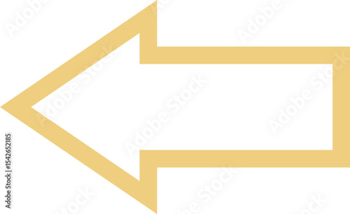 Arrow left icon -1- frame - yellow