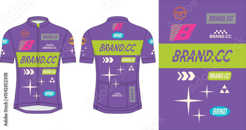 Cycling Jersey Design. Sport Jersey Design Custom Sublimation. Abstract Background.