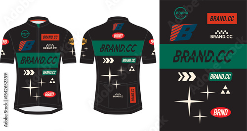 Cycling Jersey Design. Sport Jersey Design Custom Sublimation. Abstract Background.