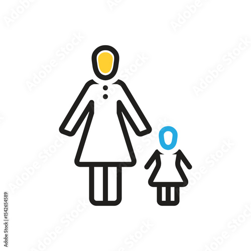 Multi color icon for mother