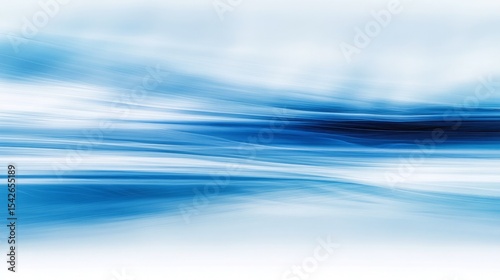 Horizontal gradient of blue and white featuring a motion blur effect The abstract design exudes energy and fluidity ideal for dynamic presentations or creative projects 