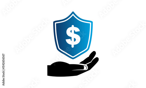 Finance shield icon design vector