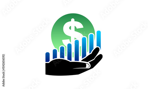 Increase revenue icon design vector