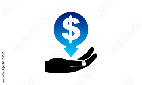 Money income icon design vector