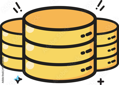 This filled big data icon is perfect for illustrating concepts of large datasets, data analytics, and information management. Ideal for business intelligence and tech projects.