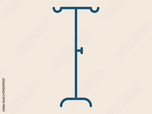 Hanger infusion icon. Hospital outline vector icon. Simple outline icon.