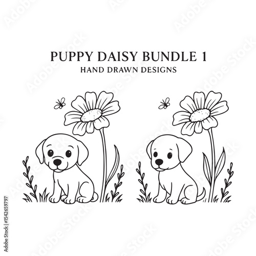 Puppy Daisy Plotter svg