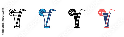 Fruit Juice icon sheet multiple style collection