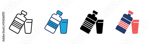 Water icon sheet multiple style collection