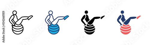 Fitness Ball icon sheet multiple style collection