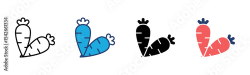 Carrot icon sheet multiple style collection