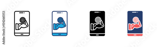 Fitness App icon sheet multiple style collection