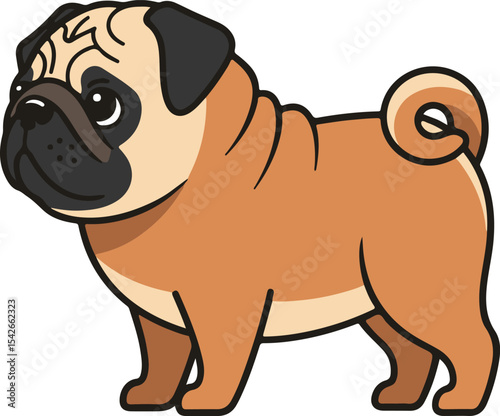 pug dog vector illustration