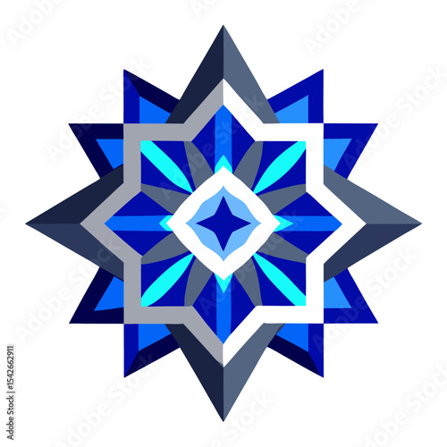 Looped Petal Mandala with Symmetric Laced Structure and Fill Patterns