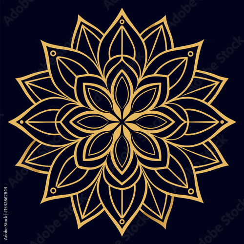 Yoga Mandala Illustration with Human Form and Light Symbolism