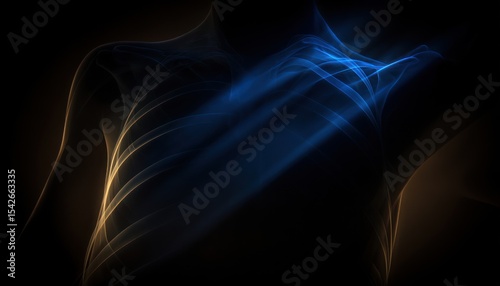 Abstract, ethereal image of a human torso