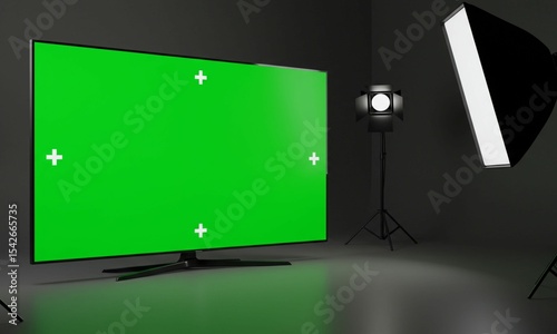 Green screen display mock up